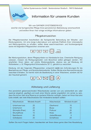 Kundeninformation & Lieferbedingungen